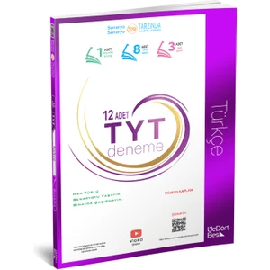 ÜçDörtBeş Yayınları TYT Türkçe 12'li Deneme