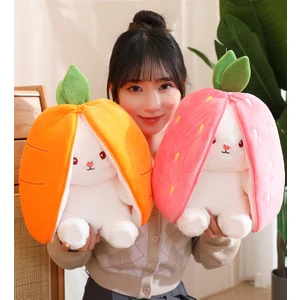 18 cm Çilek Çantalı Tavşan