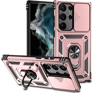 Samsung Galaxy S23 Ultra Kılıf Slayt Kamera Koruma Anti-Drop Kickstand Pc+Tpu Telefon Kapağı (Yurt Dışından)