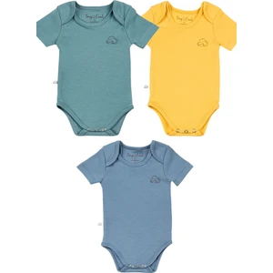 Tiny Lamb Rovigo 3 Parça Unisex Bebek Kısa Kollu Pamuk Bodysuit Takımı Yenidoğan ve Çocuk Hediye Seti