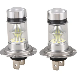 Çift Yüksek Güçlü LED H7 Ampul 100W 20LED Araç Sis Farı Lambası Farlar 6000K Beyaz (Yurt Dışından)