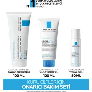 La Roche-Posay Kuru Ciltler İçin Onarıcı Termal Su ve Yıkama Jeli Bakım Seti 100+100+50 ml