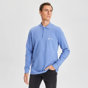 Nautıca Erkek Mavi Classıc Fıt Uzun Kollu Polo KE37400T.4MY