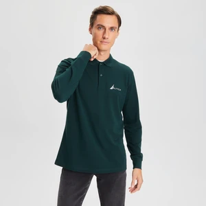 Nautıca Erkek Yeşil Classıc Fıt Uzun Kollu Polo KE37400T.3KF