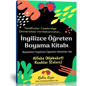 İngilizce Öğreten Boyama Kitabı (Alfabe ve Renkler)