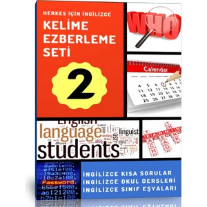 Enine Boyuna Eğitim İngilizce Kelime Ezberleme Modüler Kitap Seti (Kısa Sorular-Okul Dersleri-Sınıf Eşyaları)