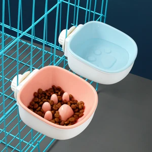 22 Resimde Gösterildiği Gibi Pet Köpek Besleme Yiyecek Kasesi Otomatik Su Içme Besleyici Pet Köpek Kedi Sandık Kafes Gıda Su Kasesi Hayvanlar Sıcak Için Kaseye Asın (Yurt Dışından)