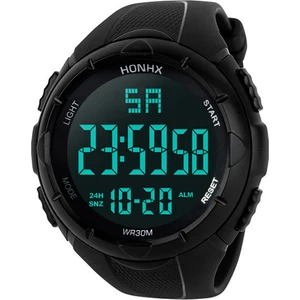 H Moda Erkekler Askeri Izle Spor Lüks Silikon Kayış Erkek Izle Su Geçirmez LED Işıklı Dijital Bilek Saatler Adam Için Hediye Yeni (Yurt Dışından)