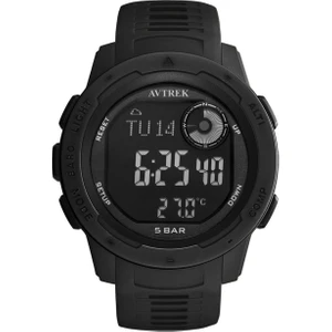 Sıyah Avtrek Pusula Izle Pedometre Izle Altimetre Barometre Askeri Ordu Su Geçirmez Açık Havada Spor Dijital Hayatta Kalma Taktik Izle (Yurt Dışından)