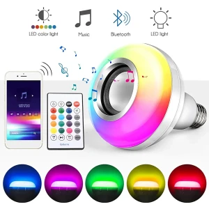 Ampul Şeklinde Bluetooth Hoparlör Müzik Çalar Rgb Ledli Lamba Kumandalı Mp3 Çalar Renk Değiştiren