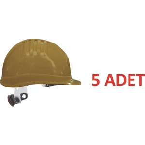 5 Adet Bbu Safety Sc 3000R - 3001 Hdpe Sarı Renk Vida Çark Ayarlı Plastik Içlikli Iş Güvenliği Bareti