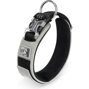 True Love Cordura Kumaşlı, Mesh Gri Boyun Tasması
