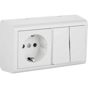 Sıva Üstü Komütatör + Topraklı Priz Ovivo Nivo