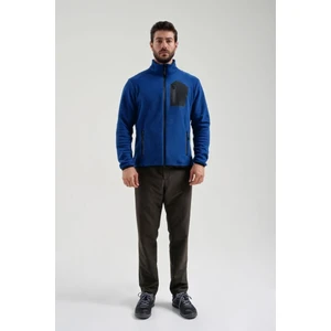 2312003 Erkek Royal Blue Tam Fermuarlı Polar