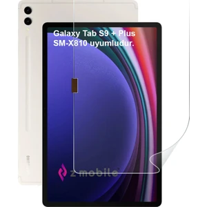 Samsung Galaxy Tab S9+ Plus 12.4” SM-X810 Uyumlu Ekran Koruyucu Nano Esnek Kırılmaz Flexible