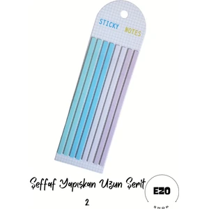 Uzun Serit Postit Seffaf Yapiskanli Not Kagidi Kirtasiye Post It - Uzun Şerit 2
