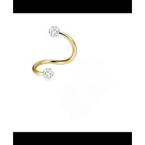 Ares Collection Arescollection Cerrahi Çelik Iki Ucu Zirkon Taşlı Kıvrımlı Spiral Piercing