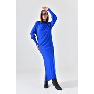 FTZ Women Kadın Düz Basic Tunik  Saks Mavi 20677