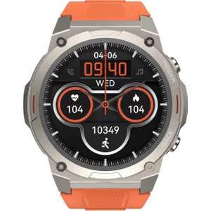 FutureGo Mix2 Bluetooth 5.2 IP68 Su Geçirmez AMOLED Ekran 1.43 inç Arama Özellikli iOS&Android Uyumlu Nabız Spor Kan Oksijen Takibi 36mm Akıllı Saat Turuncu