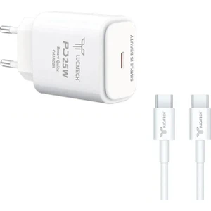 Type-C Hızlı Şarj Aleti 25W Pd Type-C-Type-C Akıllı Çip Teknolojili Ultra Hızlı Type-C Şarj Cihazı