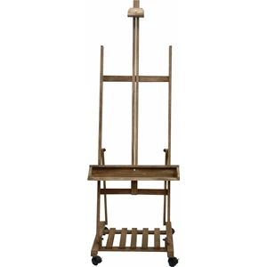 H Tipi Tekerlekli Kare Ayaklı Ahşap Şovale Kahverengi 177 x 51 cm