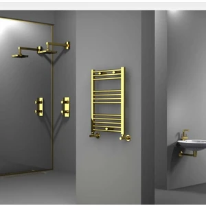 Gold Havlupan Banyo Radyatör 50*70 Altın Havlupan Vanalar Dahil Komple Set