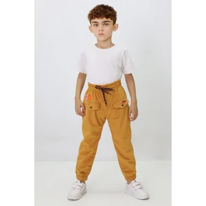 Canix Kids Erkek Çocuk Kapaklı Nakışlı Kadife Pantolon