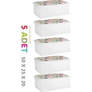 5'li Set Baza Altı Düzenleyici Küçük Boy Hurç Sevimli Hayvan Desenli 50x25x20 Cm