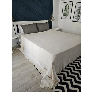Mia Home & Baby Battal Boy Krem 4 Kat Muslin Yatak Örtüsü - Pike