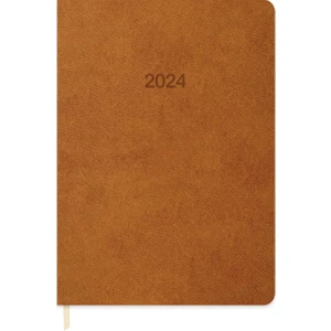Keskin Color 2024 16 x 24 cm cm Günlük Termo Deri Ajanda Taba