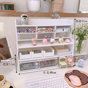 A2 Masa Üstü Organiser Kalemler Için Depolama Fırça Standı Masası Kalemlik Okul Malzemeleri Kırtasiye Raf Yurt Ofis Depolama Rafı (Yurt Dışından)