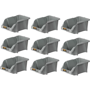 Plastik Avadanlık Parça Kutusu 9 Parça Gri 152X245X122 mm