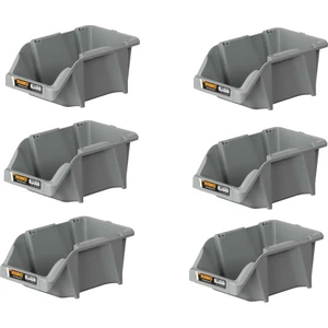 Plastik Avadanlık Parça Kutusu 6 Parça Gri 217X360X155 mm
