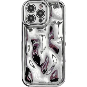 Forestl Digital Iphone 13 Pro Max Telefon Kılıfı Için 6.7 Inç Yumuşak Tpu Telefon Kılıfı Meteorit Doku Elektrapılaşma Kapak Silver (Yurt Dışından)
