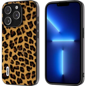 Forestl Digital Iphone 13 Pro Max Telefon Kılıfı Back Cover Pu Deri Kaplamalı Tpu+Pc Leopar Doku Telefon Kılıfı Kılıf (Yurt Dışından)