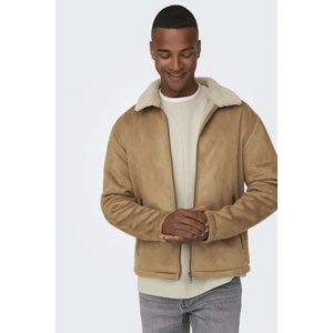 Only & Sons Erkek Onsroyce Suni Deri Süet Ceket 22026162 Taba