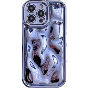 Forestl Digital Iphone 13 Pro Max Telefon Kılıfı Için 6.7 Inç Yumuşak Tpu Telefon Kılıfı Meteorit Doku Elektrapılaşma Kapak-Mavi (Yurt Dışından)