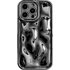 Forestl Digital Iphone 13 Pro Max Telefon Kılıfı 6.7 Inç Yumuşak Tpu Telefon Kılıf Meteorit Doku Elektrapılaşma Kapak Black (Yurt Dışından)