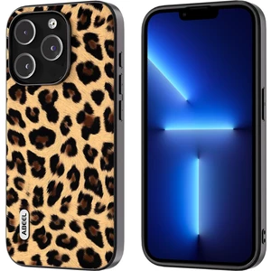 Forestl Digital Iphone 13 Pro Maks Telefon Kılıfı Arka Kapak Pu Deri Kaplamalı Tpu+Pc Leopar Doku Telefon Vaka Şampiyonu Altın (Yurt Dışından)