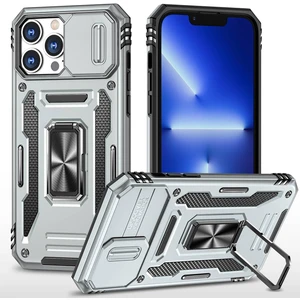 Forestl Digital Iphone 13 Pro Max Telefon Kılıf Önleme Önleme Önleyici Telefon Geri Kapak 6.7 Inç Pc+Tpu Yüzük Kickstand Slayt Kamera Kapağı Cep Telefonu Kabuk Grey (Yurt Dışından)