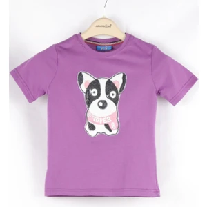 Alexander Gardi Pul Payet Köpek Desenli Çocuk T-Shirt (C22-90600)