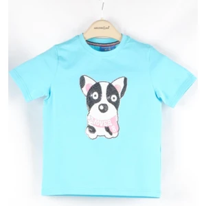 Alexander Gardi Pul Payet Köpek Desenli Çocuk T-Shirt (C22-90600)