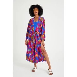 Masho Trend Pune Model Kimono - Plaj Elbisesi Mayo Üstü Kimono - Bayan Kimono