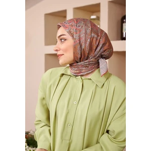 Moda Mevsimi Ipekhan Etnik Serisi Soft Pamuk Viskon Eşarp Tarçın