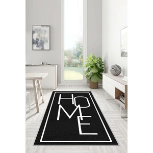Lavita Home Dijital Baskı Yıkanabilir Kaymaz Siyah Salon Halısı Mutfak Halısı Yolluk ve Paspas