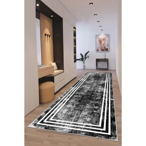 Lavita Home Makinede Yıkanabilir Kaymaz Leke Tutmaz Modern Siyah Kesme Yolluk Mutfak Yolluk Halı Yolluk