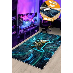 Lavita Home Makinede Yıkanabilir  Kaymaz Taban Dijital Baskı Gamer Oyun Halısı  Çocuk Odası Halısı
