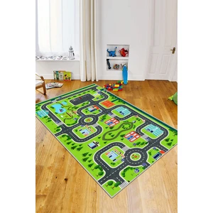 Lavita Home Makinede Yıkanabilir  Kaymaz Taban Dijital Baskı Yol Desenli Oyun Halısı  Çocuk Odası Halısı