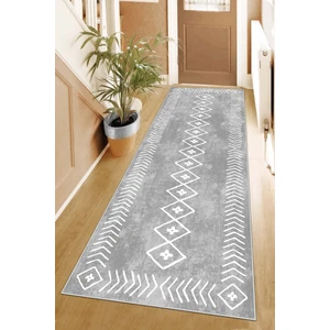 Lavita Home Makinede Yıkanabilir Kaymaz Leke Tutmaz Modern Gri Kesme Yolluk Mutfak Yolluk Halı Yolluk