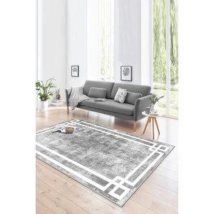 Lavita Home Dijital Baskı Yıkanabilir Kaymaz Gri Salon Halısı Mutfak Halısı Yolluk ve Paspas